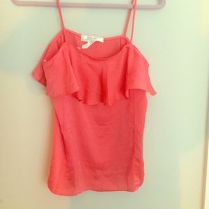 Forever 21 Coral Ruffle Cami